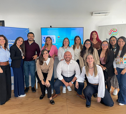 Daniela with her DEI group team