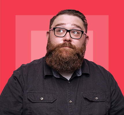 Man wearing glasses.