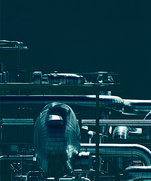 Steel pipes.