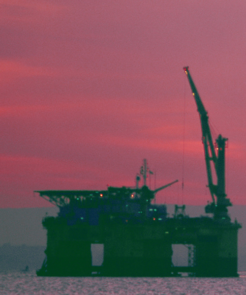 Offshore oil platform.