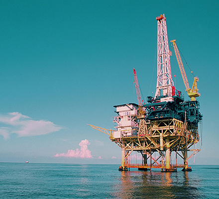 Offshore oil platform.