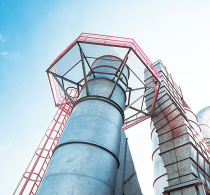 Industrial pipes and pipes in a factory: a network of interconnected pipes in a manufacturing facility.