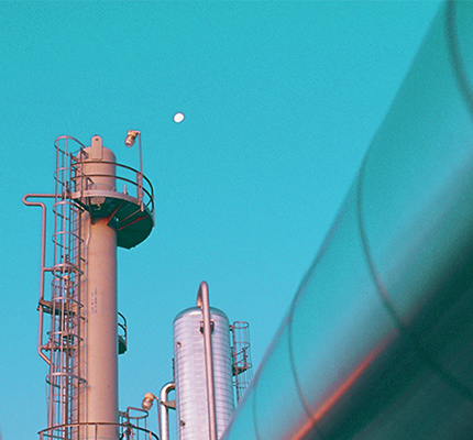 Pipes at a refinery.