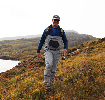 Gavin hiking in mountains.