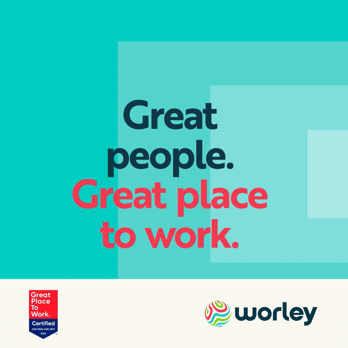 Play video about Worley's Great Place to Work® certification in Saudi Arabia.