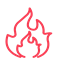 Icon of a fire representing Red Alert.