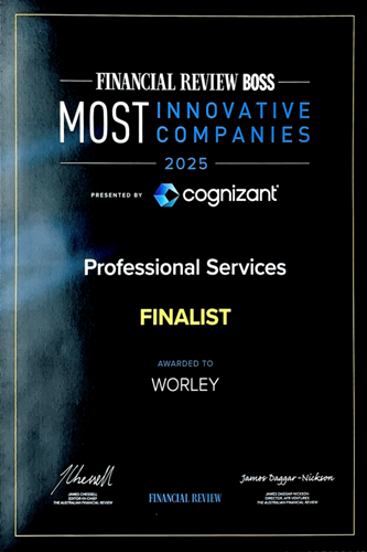 Worley's finalist award for AFR Most Innovative Companies.