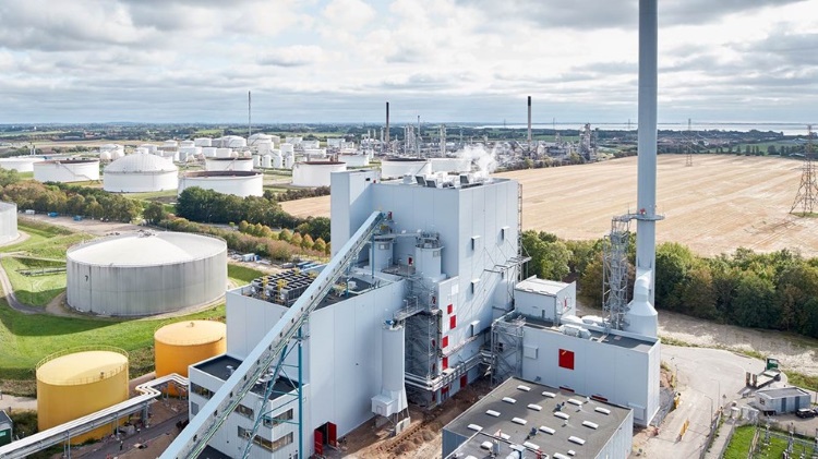 Aerial view of the Asnæs power station.