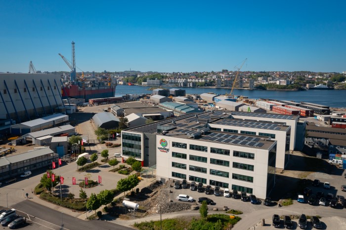 Aerial view of the Worley Rosenberg site in Norway.