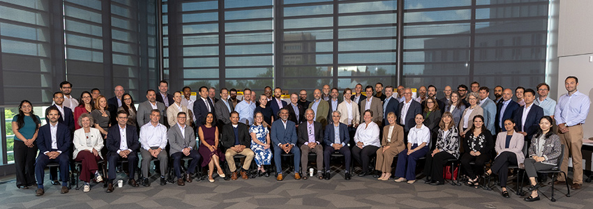 Large group of senior leaders from the Princeton University workshop.