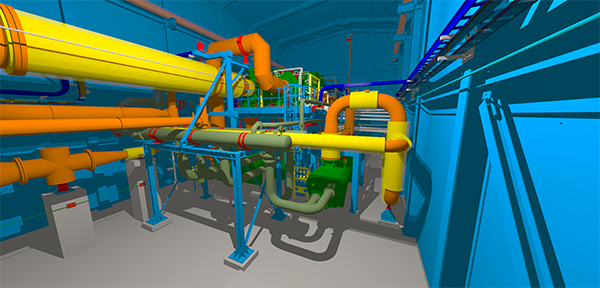 Virtual reality set of Steelanol plant