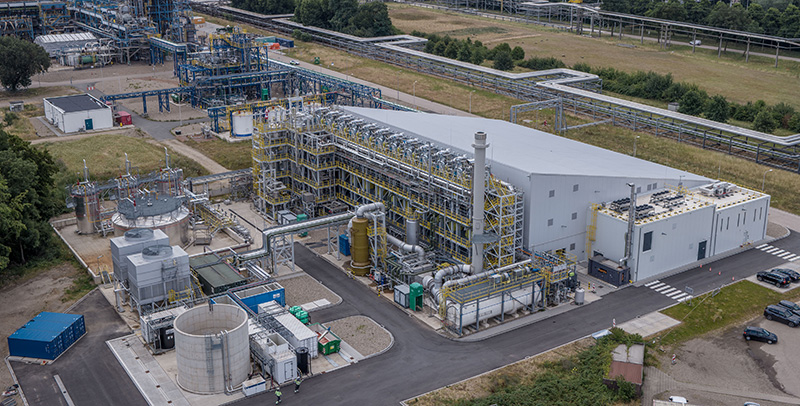 Aerial view of SABIC's petrochemical manufacturing complex.