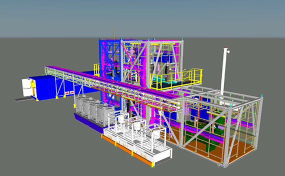 3D design of the LignoValue pilot plant.